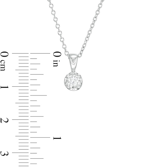 1/10 CT. Diamond Solitaire Pendant in 10K White Gold (J/I3)