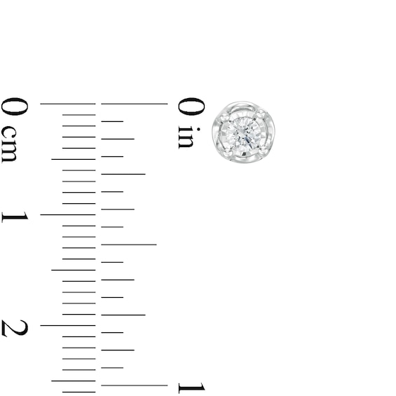 1/ CT. T.w. Diamond Solitaire Stud Earrings in 10K White Gold (J/I3