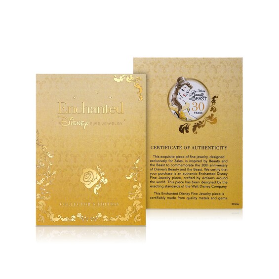 Collector's Edition Enchanted Disney Beauty and the Beast Diamond Engagement Ring in 14K Two-Tone Gold