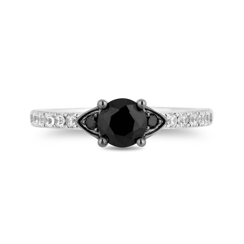 Enchanted Disney Villains Cruella De Vil 1-1/5 CT. T.W. Black Diamond Crown Bridal Set in 14K White Gold