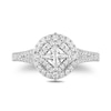 Thumbnail Image 4 of Enchanted Disney Ultimate Princess Celebration 1 CT. T.W. Princess-Cut Diamond Engagement Ring in 14K White Gold