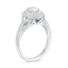 Thumbnail Image 2 of Vera Wang Love Collection 1 CT. T.W. Oval Diamond Double Frame Engagement Ring in 14K White Gold