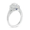 Thumbnail Image 3 of Vera Wang Love Collection 1 CT. T.W. Oval Diamond Double Frame Engagement Ring in 14K White Gold