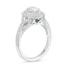 Thumbnail Image 2 of Vera Wang Love Collection 1 CT. T.W. Oval Diamond Double Frame Engagement Ring in 14K White Gold