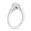 Thumbnail Image 3 of Vera Wang Love Collection 3/4 CT. T.W. Emerald-Cut Diamond Frame Engagement Ring in 14K White Gold
