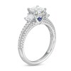 Thumbnail Image 3 of Vera Wang Love Collection 1-1/2 CT. T.W. Certified Princess-Cut Diamond Collar Engagement Ring in 14K White Gold (I/SI2)