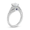 Thumbnail Image 3 of Vera Wang Love Collection 1-1/2 CT. T.W. Certified Oval Diamond Split Shank Engagement Ring in 14K White Gold (I/SI2)