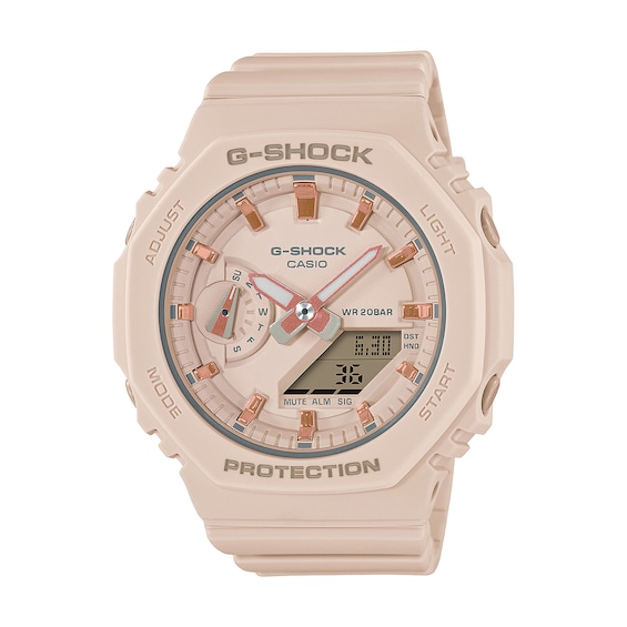 Womenâs Casio S Series Light Pink Resin Strap Watch with Light Pink Dial (Model: Gmas2100-4A)