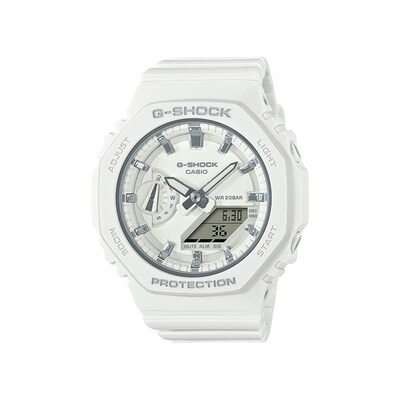 Ladies' Casio G-Shock S Series White Resin Strap Watch with White Dial (Model: GMAS2100-7A) | Zales
