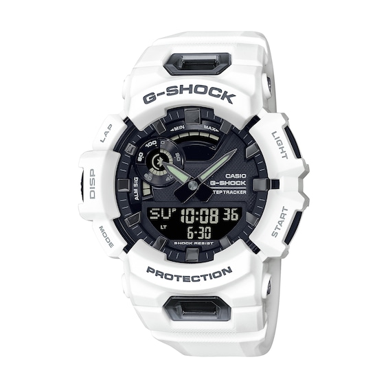 Men's Casio G-Shock Power Trainer Two-Tone Resin Strap Watch with Black Dial (Model: Gba900-7A)