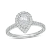 Thumbnail Image 0 of 7/8 CT. T.W. Pear-Shaped Diamond Double Frame Engagement Ring in 10K White Gold (I/I2)