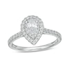 Thumbnail Image 1 of 7/8 CT. T.W. Pear-Shaped Diamond Double Frame Engagement Ring in 10K White Gold (I/I2)