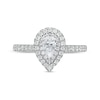 Thumbnail Image 4 of 7/8 CT. T.W. Pear-Shaped Diamond Double Frame Engagement Ring in 10K White Gold (I/I2)