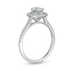 Thumbnail Image 3 of 7/8 CT. T.W. Oval Diamond Double Frame Engagement Ring in 10K White Gold