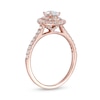 Thumbnail Image 2 of 7/8 CT. T.W. Oval Diamond Double Frame Engagement Ring in 10K Rose Gold