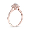 Thumbnail Image 3 of 7/8 CT. T.W. Oval Diamond Double Frame Engagement Ring in 10K Rose Gold