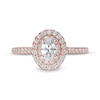 Thumbnail Image 4 of 7/8 CT. T.W. Oval Diamond Double Frame Engagement Ring in 10K Rose Gold