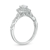 Thumbnail Image 3 of 1 CT. T.W. Pear-Shaped Diamond Double Frame Scallop Shank Engagement Ring in 10K White Gold