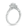 Thumbnail Image 2 of 1 CT. T.W. Pear-Shaped Diamond Double Frame Scallop Shank Engagement Ring in 10K White Gold