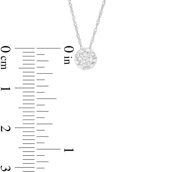 1/6 CT. Diamond Solitaire Pendant in 10K White Gold (I/I3)