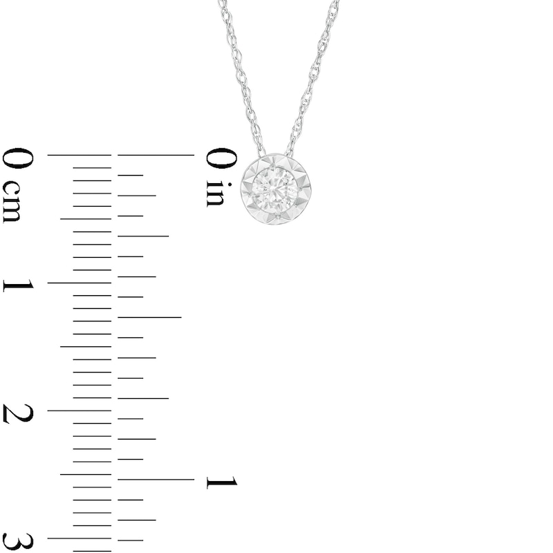 Main Image 3 of 1/6 CT. Diamond Solitaire Pendant in 10K White Gold (I/I3)