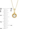 Thumbnail Image 3 of 1/6 CT. Diamond Solitaire Rope Frame Pendant in 10K Gold (I/I3)