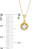 Thumbnail Image 2 of 1/6 CT. Diamond Solitaire Rope Frame Pendant in 10K Gold (I/I3)