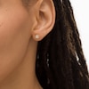 Thumbnail Image 2 of 1/6 CT. T.W. Diamond Solitaire Rope Frame Stud Earrings in 10K Gold (I/I3)