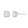 Thumbnail Image 1 of 1/2 CT. T.W. Certified Diamond Solitaire Vintage-Style Frame Stud Earrings in 14K White Gold (I/I2)