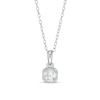 Thumbnail Image 1 of 1/4 CT. T.W. Certified Diamond Solitaire Vintage-Style Frame Pendant in 14K White Gold (I/I2)