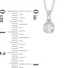 Thumbnail Image 3 of 1/4 CT. T.W. Certified Diamond Solitaire Vintage-Style Frame Pendant in 14K White Gold (I/I2)