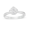 Thumbnail Image 1 of 1 CT. T.W. Certified Diamond Scallop Frame Floral Engagement Ring in 14K White Gold (I/I2)
