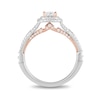 Thumbnail Image 3 of Enchanted Disney Aurora 1 CT. T.W. Princess-Cut Diamond Double Frame Split Shank Engagement Ring in 14K Two-Tone Gold