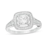 Thumbnail Image 0 of Marilyn Monroe™ Collection 3/4 CT. T.W. Diamond Cushion Frame Engagement Ring in 14K White Gold