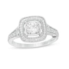 Thumbnail Image 1 of Marilyn Monroe™ Collection 3/4 CT. T.W. Diamond Cushion Frame Engagement Ring in 14K White Gold