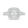 Thumbnail Image 3 of Marilyn Monroe™ Collection 3/4 CT. T.W. Diamond Cushion Frame Engagement Ring in 14K White Gold