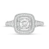 Thumbnail Image 4 of Marilyn Monroe™ Collection 3/4 CT. T.W. Diamond Cushion Frame Engagement Ring in 14K White Gold