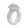Thumbnail Image 3 of 1-7/8 CT. T.W. Composite Diamond Double Pear-Shaped Frame Three Piece Bridal Set in 14K White Gold