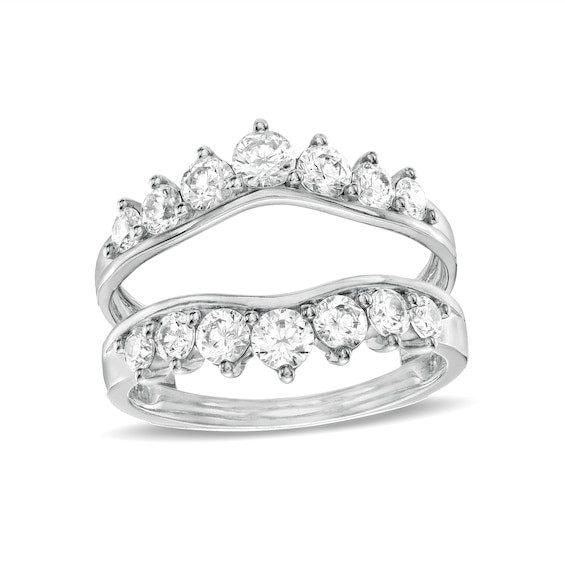 1-1/2 CT. T.w. Diamond Crown Solitaire Enhancer in 14K White Gold