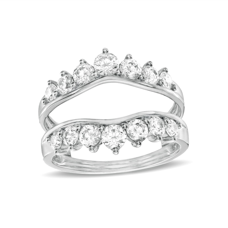 Main Image 1 of 1-1/2 CT. T.W. Diamond Crown Solitaire Enhancer in 14K White Gold