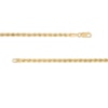 Thumbnail Image 3 of 2.65mm Evergreen Rope Chain Necklace in Hollow 10K Gold - 20"