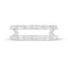 Thumbnail Image 3 of Vera Wang Love Collection 1/2 CT. T.W. Baguette and Round Diamond Solitaire Enhancer in 14K White Gold
