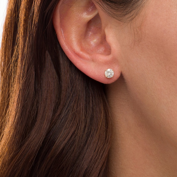1 CT. T.w. Diamond Solitaire Stud Earrings in 10K Gold (I/I3)