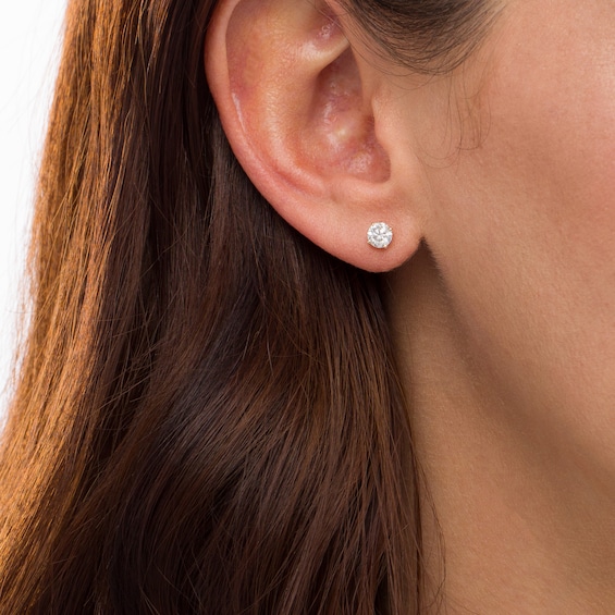 3/4 CT. T.w. Diamond Solitaire Stud Earrings in 10K Gold (I/I3)