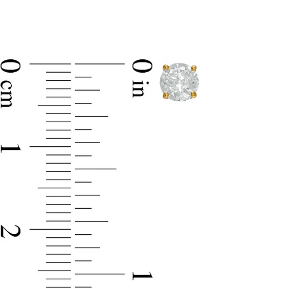 3/4 CT. T.w. Diamond Solitaire Stud Earrings in 10K Gold (I/I3)