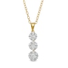 Thumbnail Image 1 of 1/2 CT. T.W. Diamond Graduated Three Stone Flower Pendant in 10K Gold