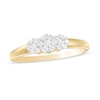 Thumbnail Image 1 of 1/4 CT. T.W. Diamond Three Stone Flower Ring in 10K Gold