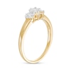 Thumbnail Image 3 of 1/4 CT. T.W. Diamond Three Stone Flower Ring in 10K Gold
