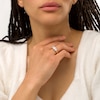 Thumbnail Image 2 of 1 CT. T.W. Diamond Three Stone Flower Frame Ring in 10K Gold