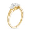 Thumbnail Image 3 of 1/2 CT. T.W. Diamond Three Stone Flower Frame Ring in 10K Gold